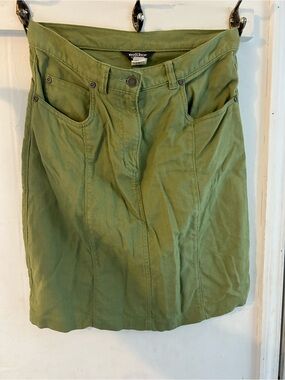 Vintage Woolrich 100% Cotton Apple Green Lightweight pencil Skirt 6